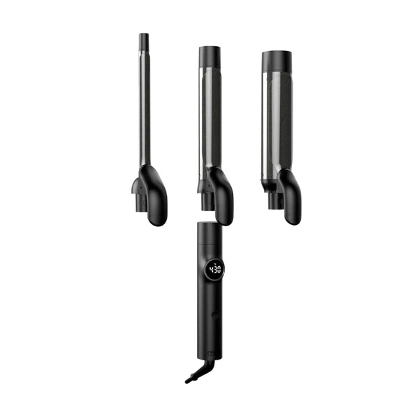TYMO Cues 3-in-1 Interchangeable Curling Iron Black HC-502