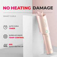 TYMO CurlGo Wireless Auto Curling Iron Pink Features - HairMNL