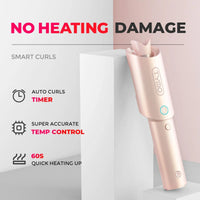 TYMO CurlGo Wireless Auto Curling Iron Pink Features - HairMNL