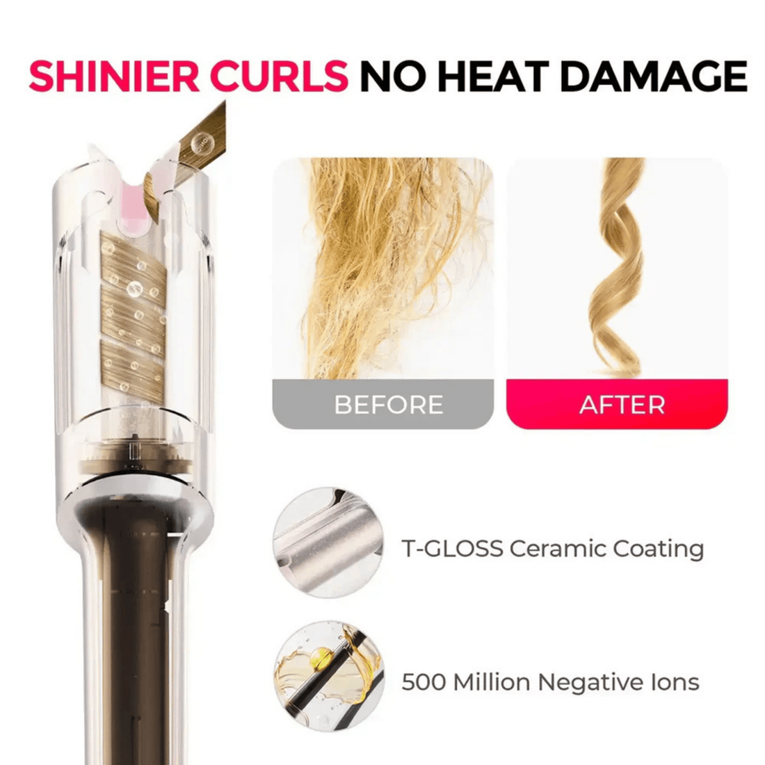 TYMO CurlPro 1 Inch Automatic Curling Iron HC503P - HairMNL