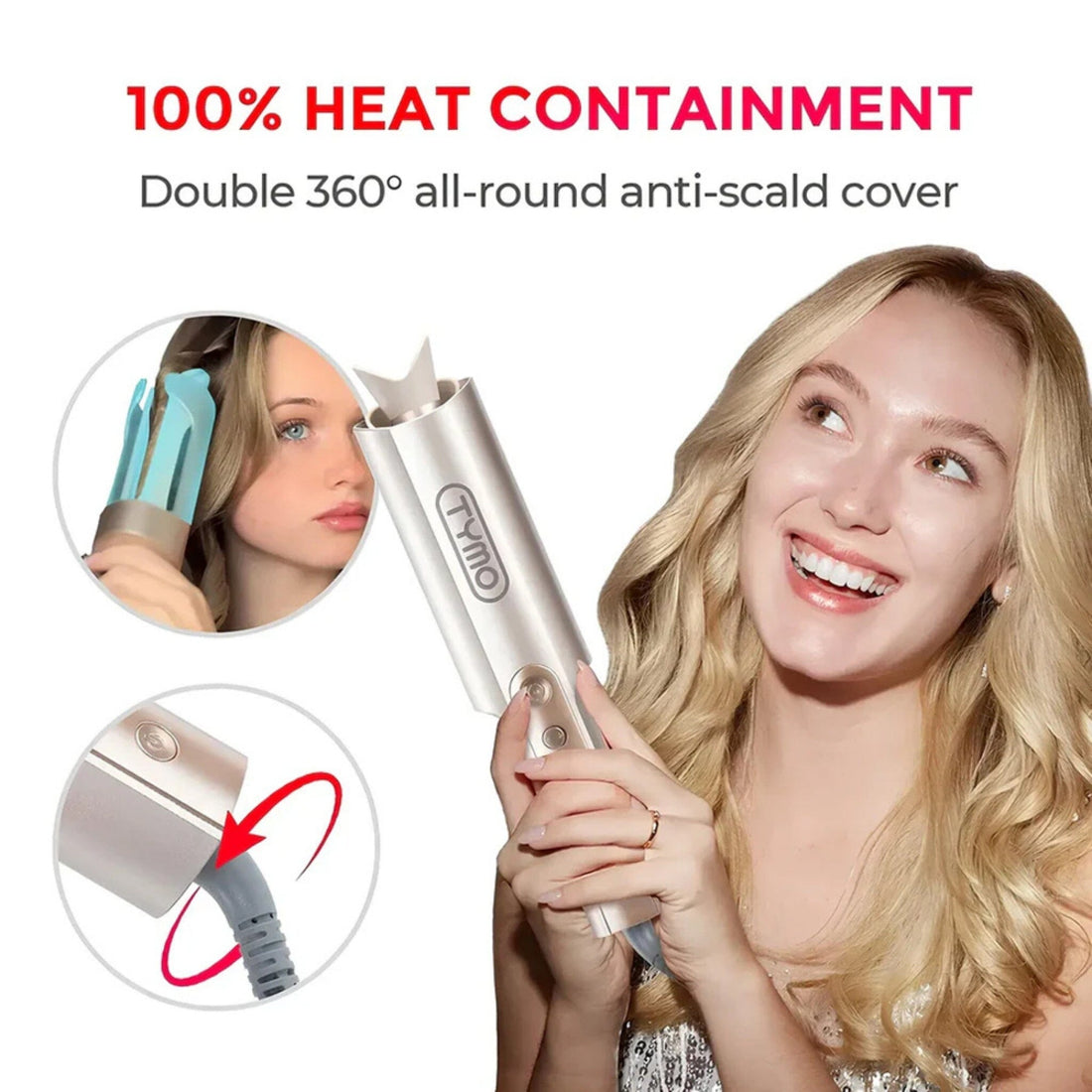 TYMO CurlPro Plus 1 Inch Automatic Curling Iron with Extended Barrel HC509G- HairMNL