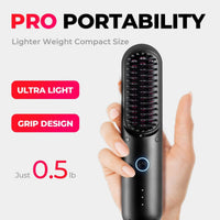 TYMO Porta Pro Portable Hair Straightening Brush Black