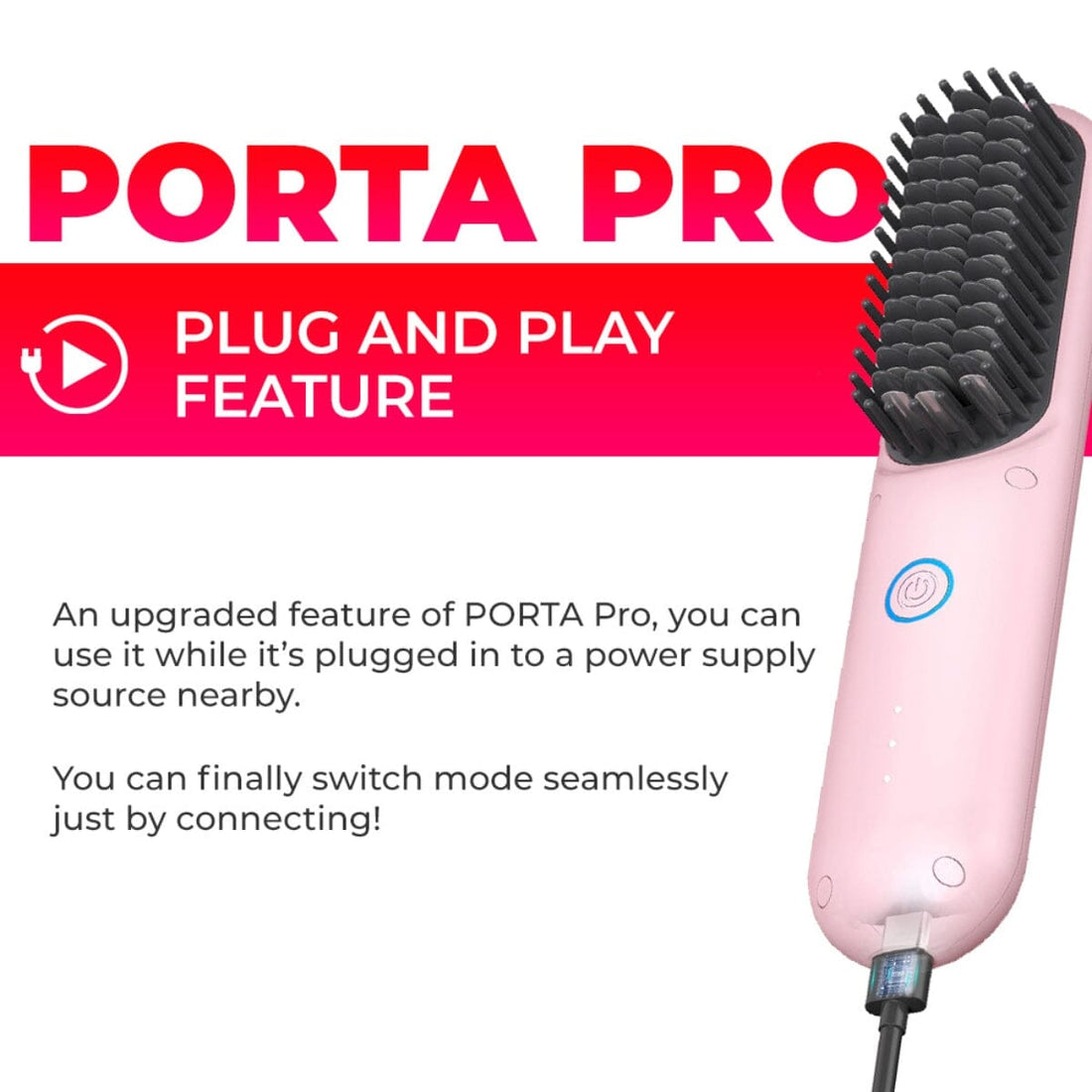 TYMO Porta Pro Portable Hair Straightening Brush - HairMNL - HairMNL
