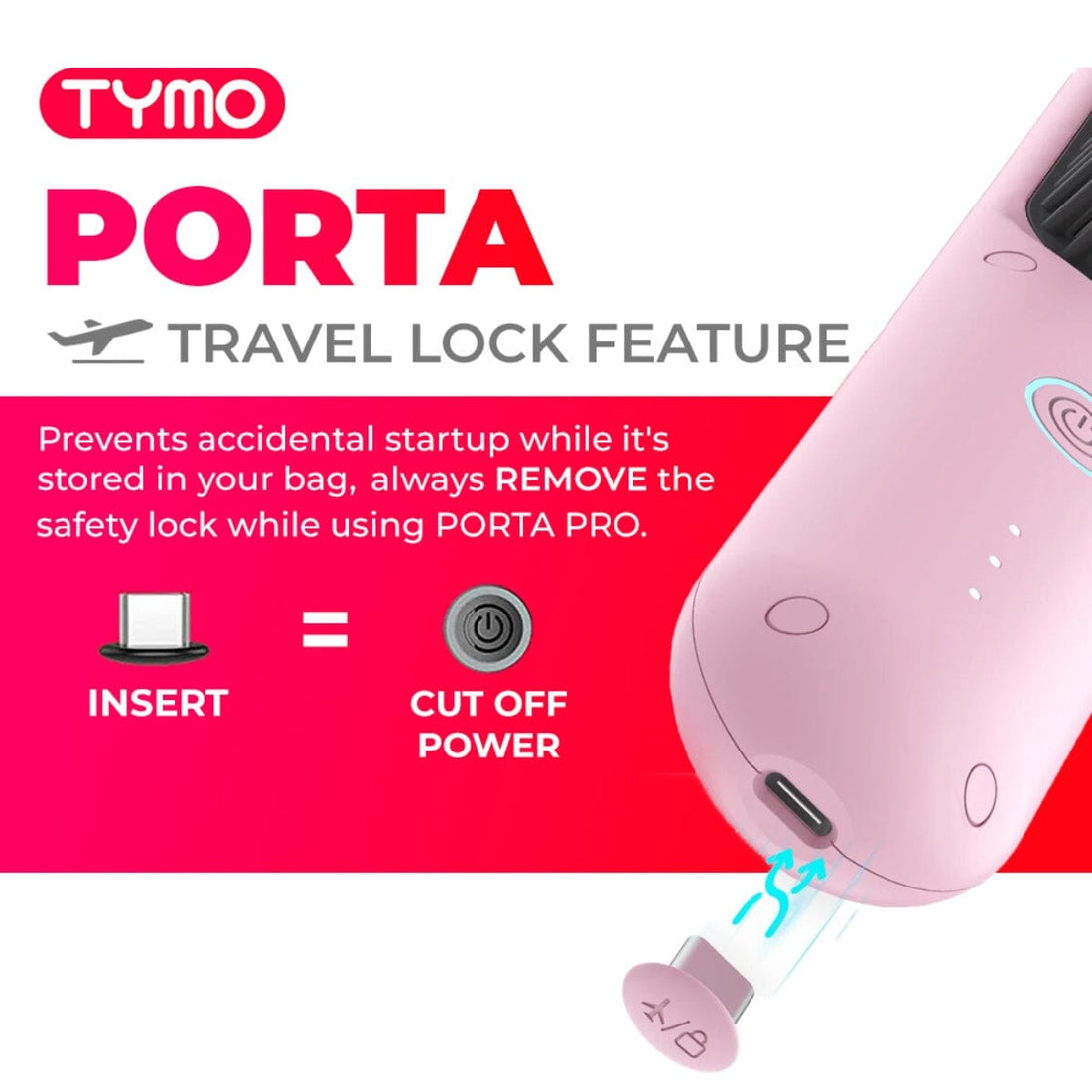 TYMO Porta Pro Portable Hair Straightening Brush - HairMNL - HairMNL