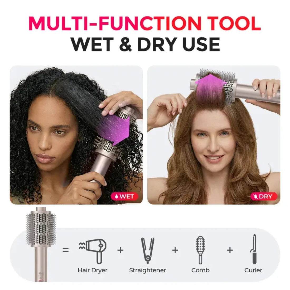 TYMO TYMO Airbeam Hot Air Brush Multi-Styler & Dryer - Champagne