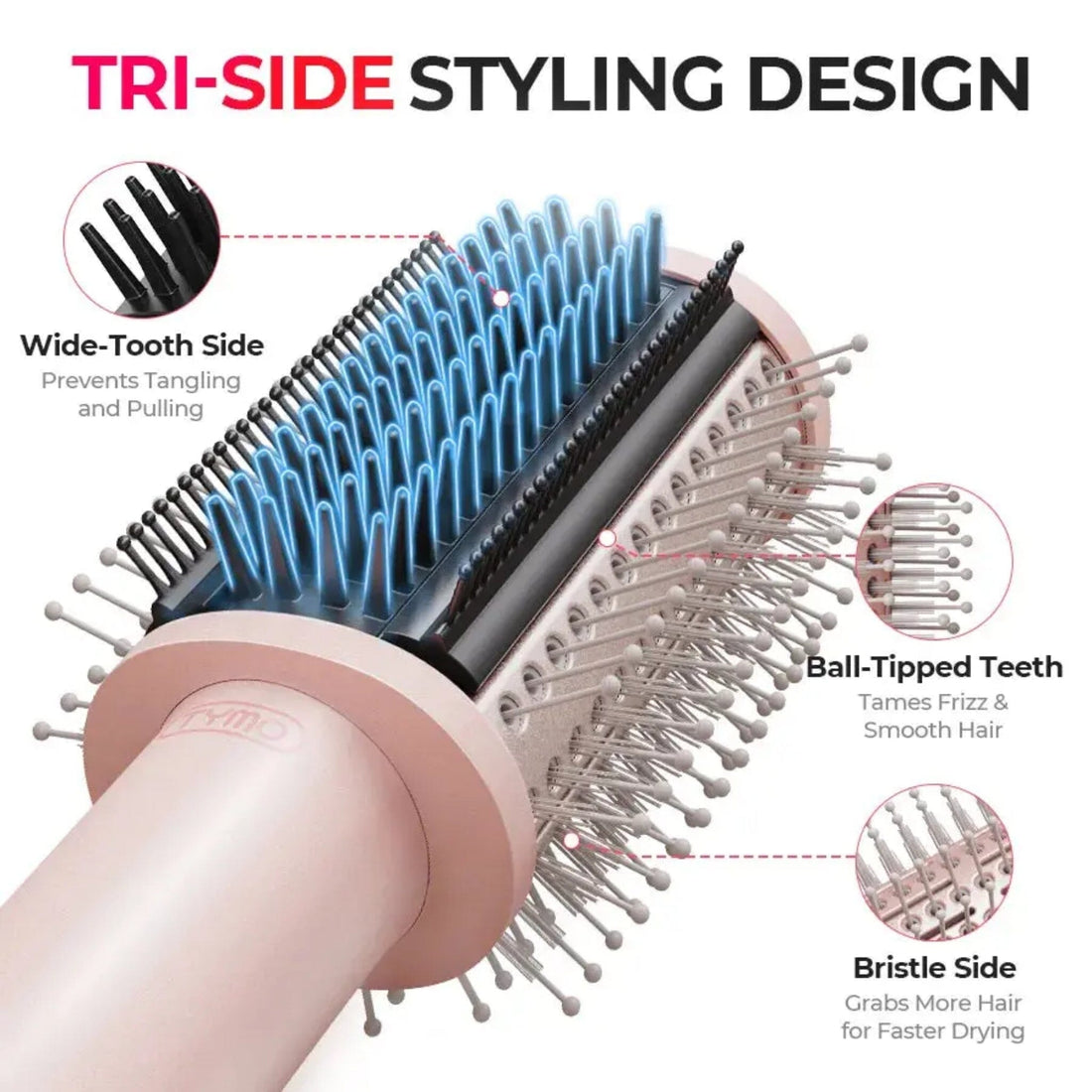 TYMO TYMO Airbeam Hot Air Brush Multi-Styler & Dryer - Pink