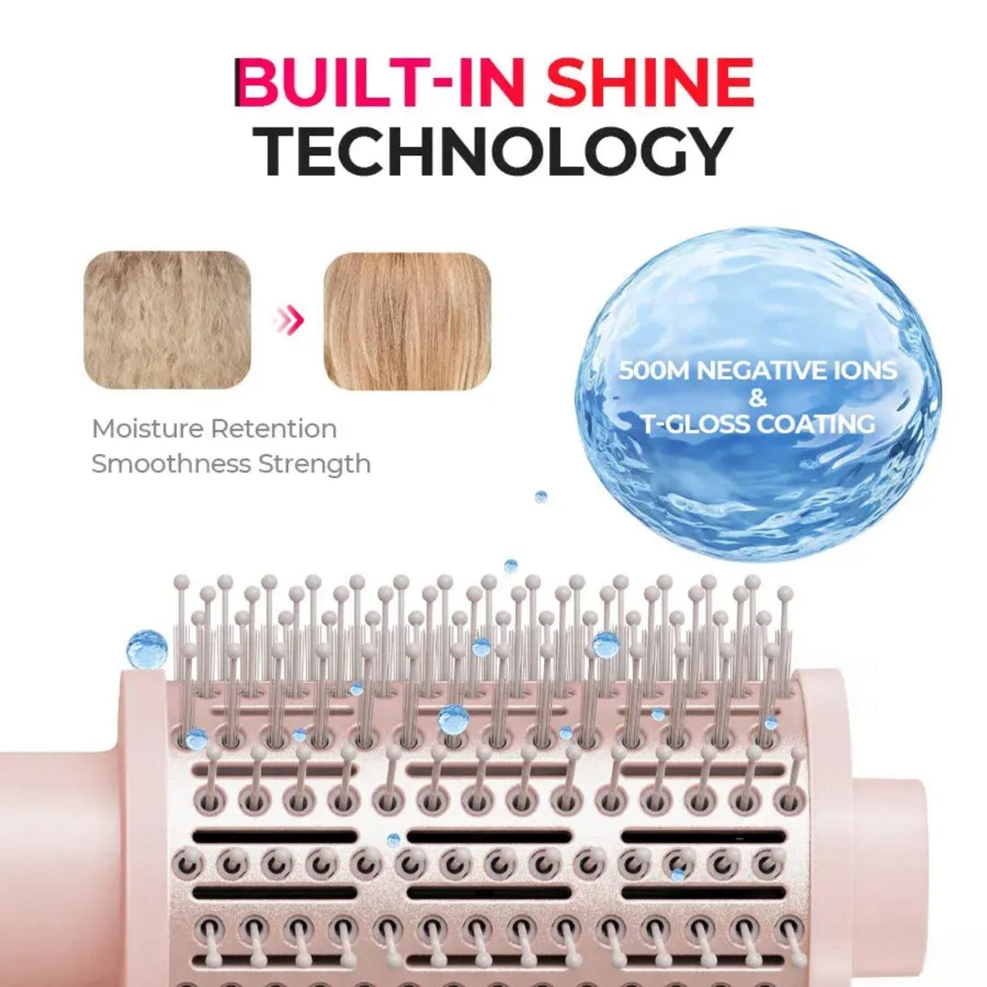 TYMO TYMO Airbeam Hot Air Brush Multi-Styler & Dryer - Pink