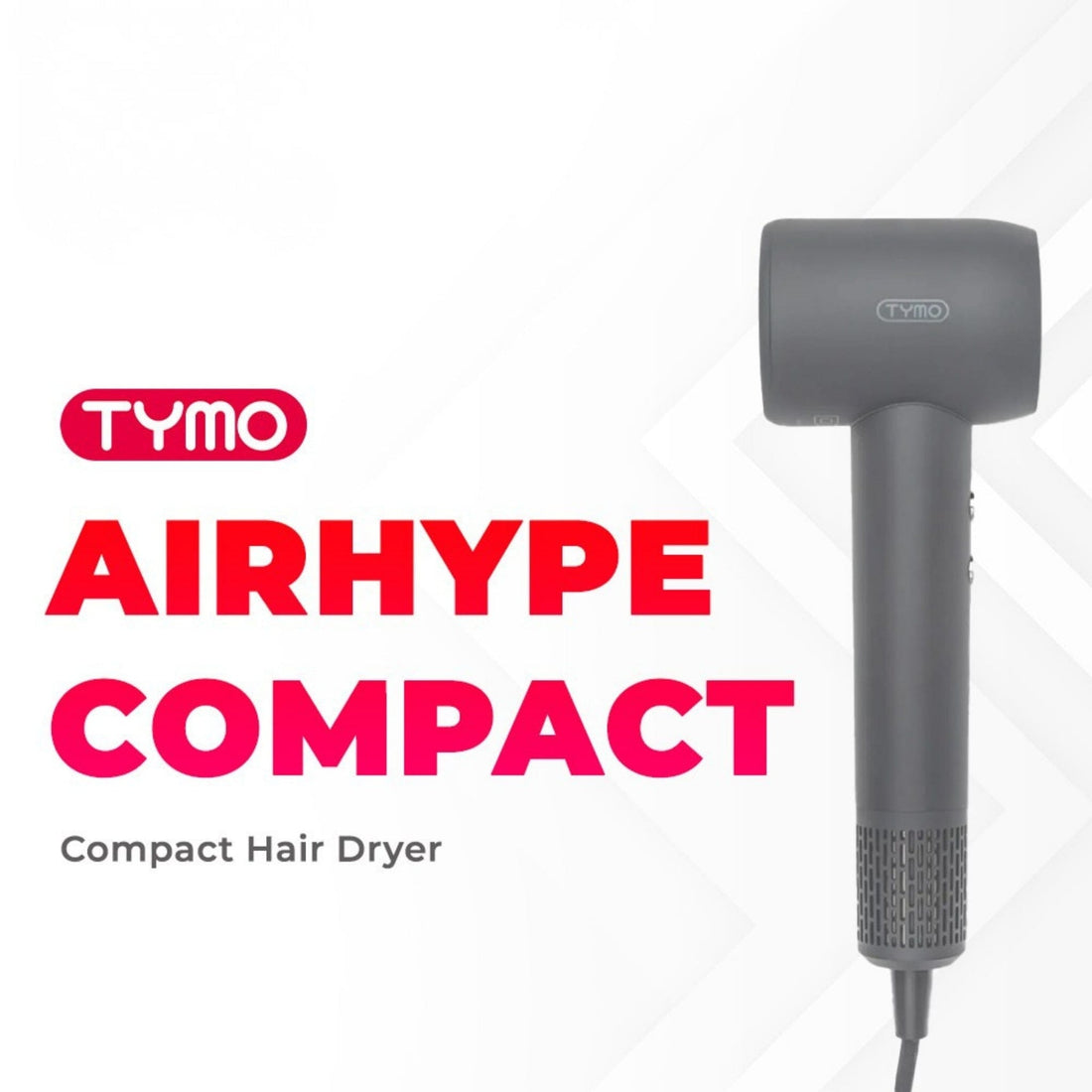 TYMO Airhype Compact High Speed Hair Dryer Compact Grey - HairMNL