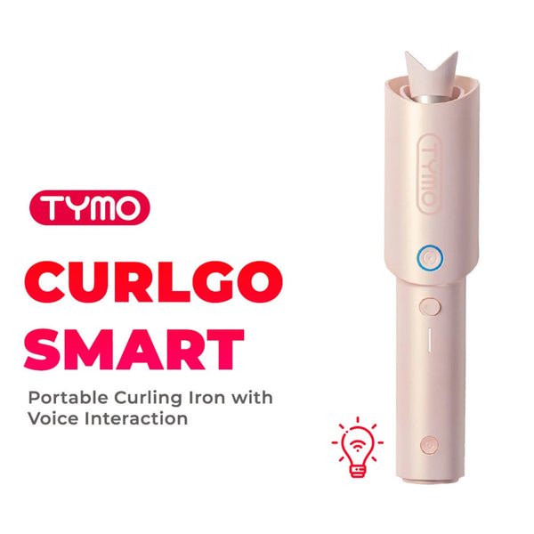 TYMO CurlGo Smart Wireless Auto Curling Iron Pink HC-520P
