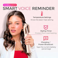 TYMO CurlGo Smart Wireless Auto Curling Iron Pink HC-520P - HairMNL