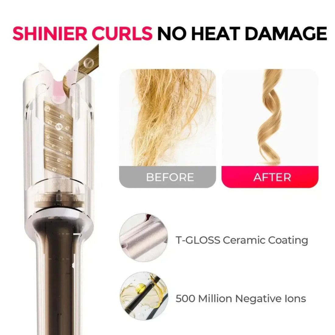 TYMO CurlPro Corded Automatic Curling Iron 1.25 inch HC503P - HairMNL