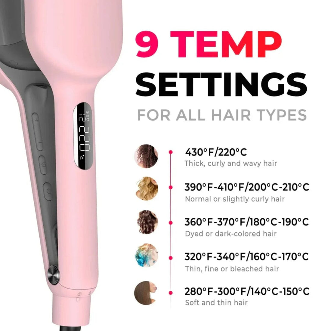 TYMO Rovy Compact Wave Curling Iron 1 Inch HC507PM - HairMNL
