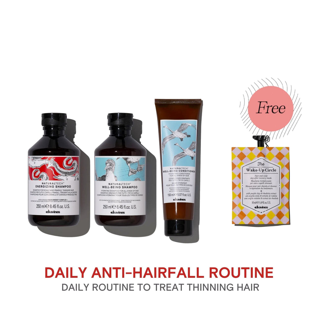 Davines Energizing & Well-Being Daily Anti-Hairfall Set with FREE The Wake-Up Circle Mask 50ml - Shop at HairMNL