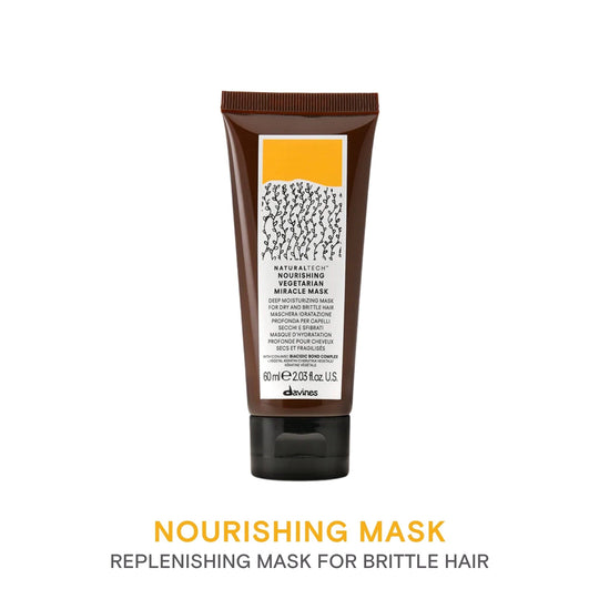 Davines Nourishing Vegetarian Miracle Mask: Deep Moisturizing for Dry, Brittle Hair 60ml Travel Size - HairMNL