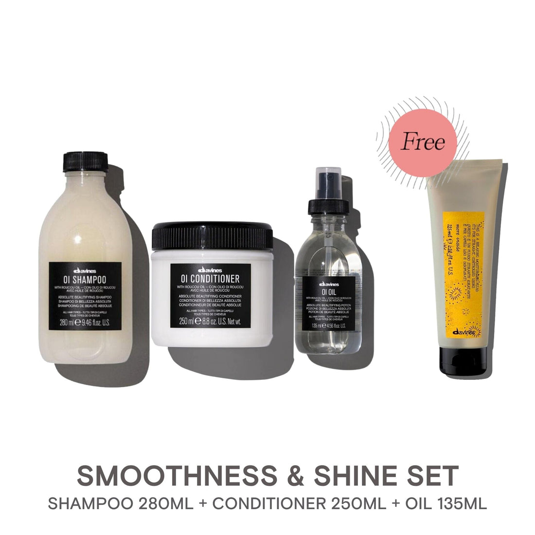 Shop Davines OI Ultimate Smoothness & Shine Set with FREE Davines This is a Relaxing Moisturizing Fluid 125ml at HairMNL