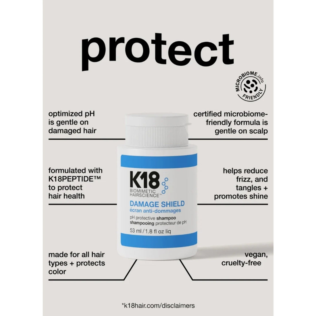 Shop K18 Damage Shield PH Protective Shampoo Travel Size 53ml at HairMNL