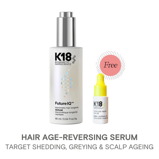 K18 Biomimetic FutureIQ Hair Longevity Serum 90ml with Free K18 Hair Oil 4ml at HairMNL