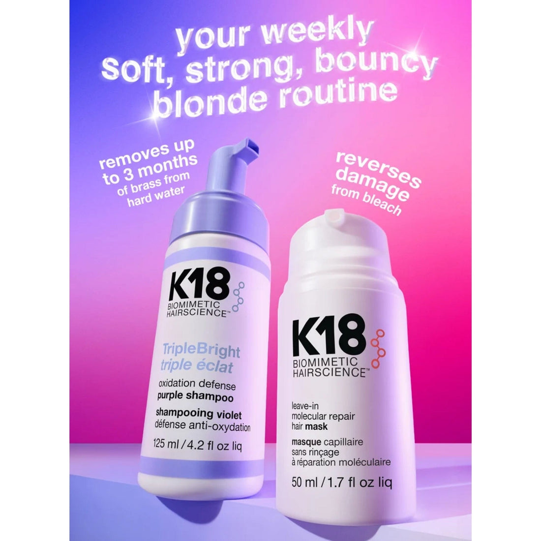 K18 Triple Bright Oxidation Defense Purple Shampoo 125ml | HairMNL