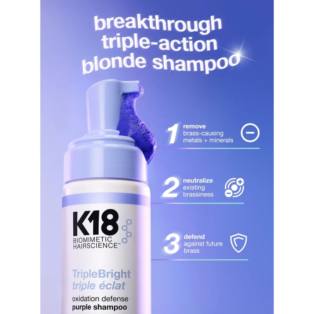 K18 Triple Bright Oxidation Defense Purple Shampoo 125ml Benefits | HairMNL