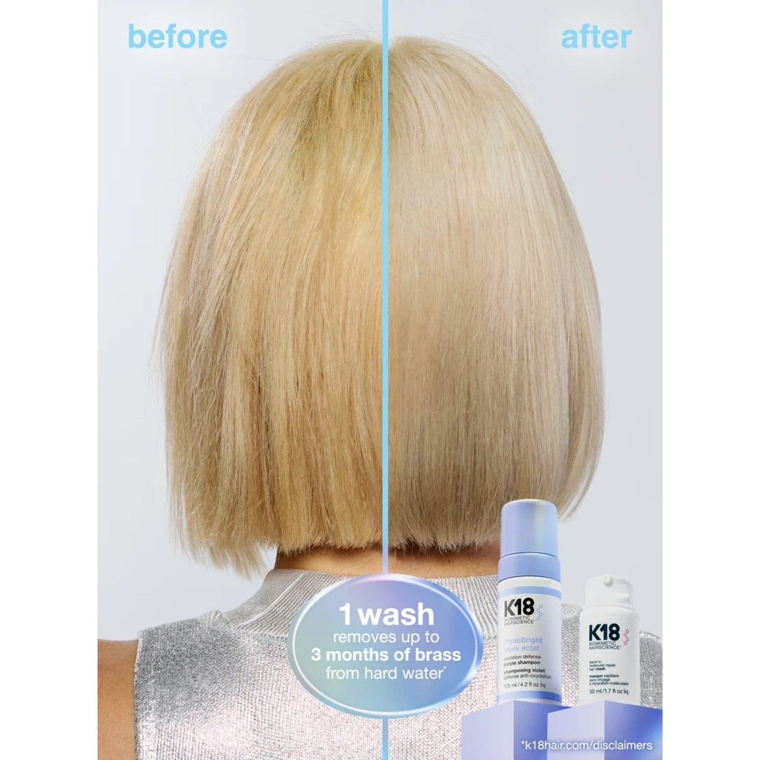 K18 Triple Bright Oxidation Defense Purple Shampoo 125ml | HairMNL