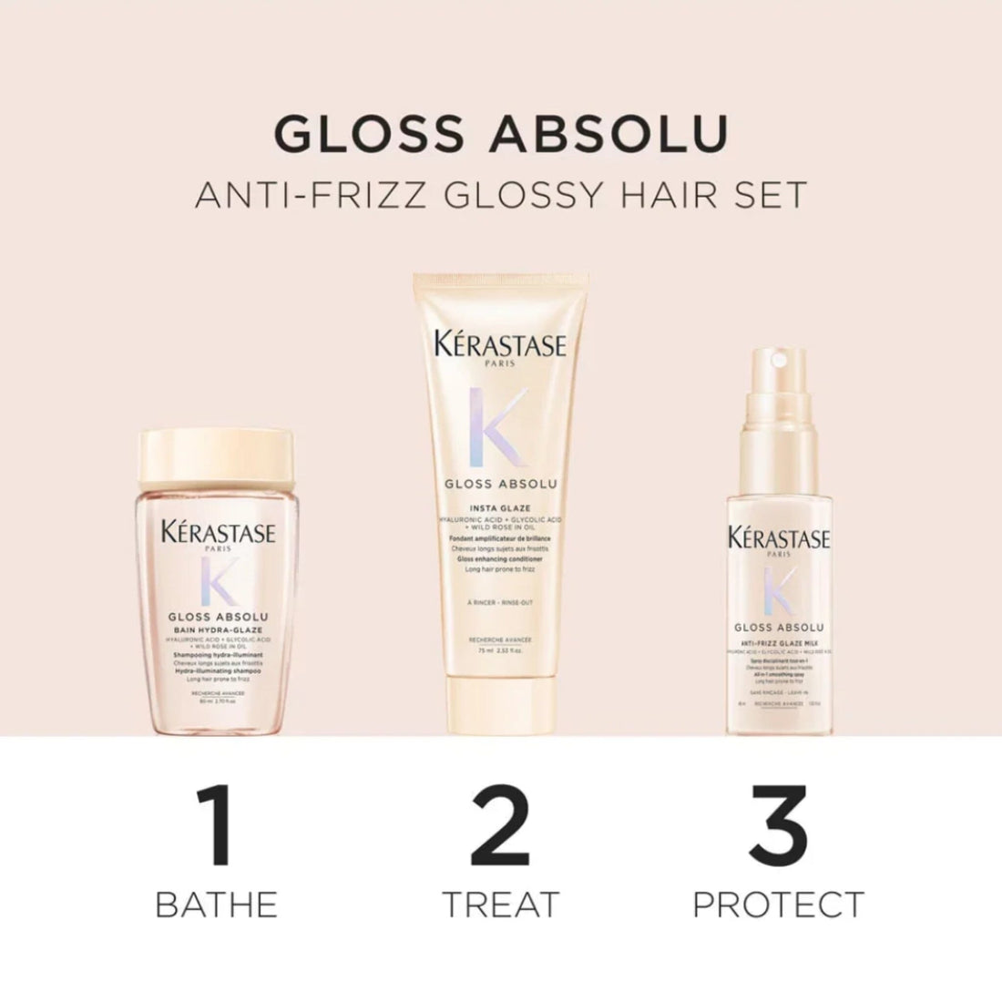 Shop Kérastase Gloss Absolu Anti-Frizz Glossy Hair Discovery Gift Set Steps at HairMNL