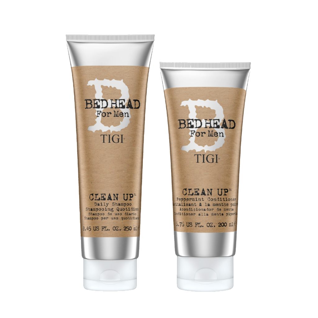 Bed Head for Men by TIGI Clean Up Shampoo & Conditioner Duo - HairMNL