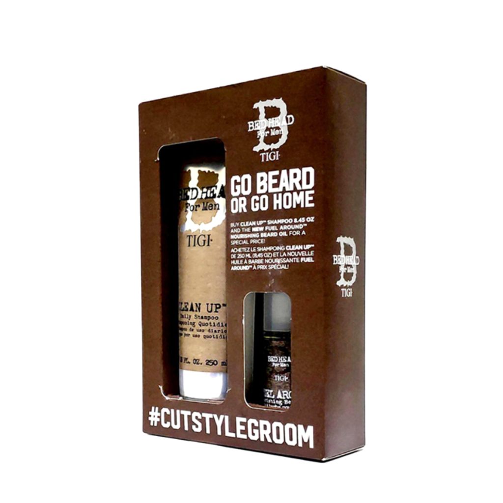 HairMNL Bed Head for Men by TIGI Go Beard or Go Home: Clean Up Shampoo and Nourishing Beard Oil