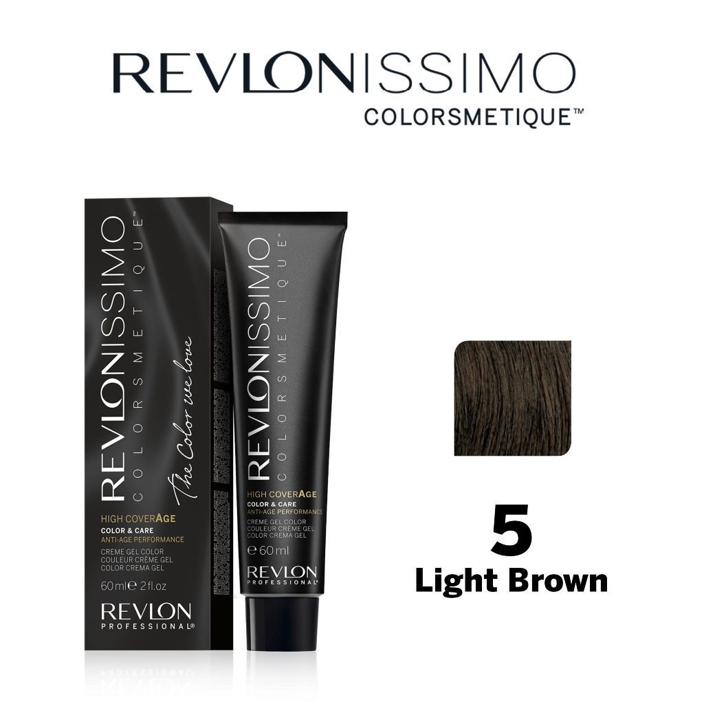 HairMNL Revlon Pro Colorsmetique High Coverage Permanent Hair Color Set 5 Light Brown