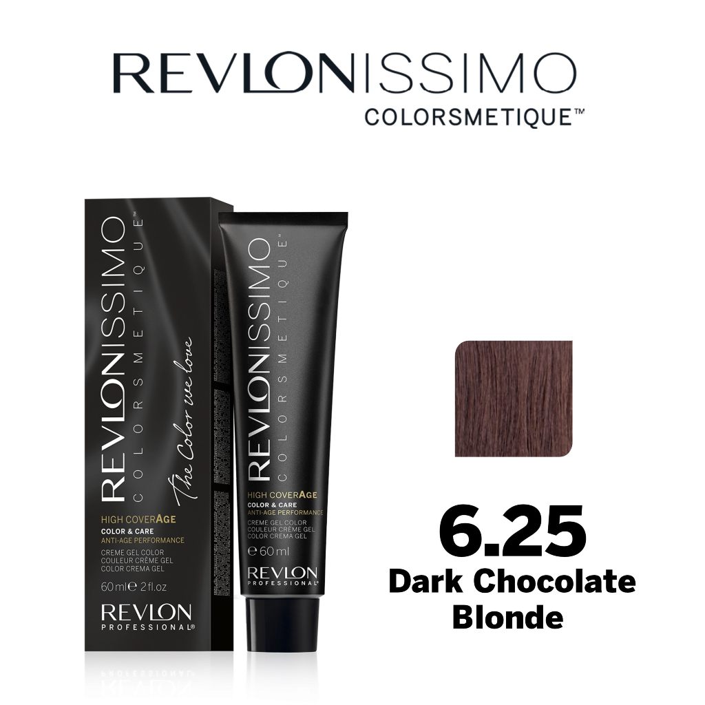 Revlon Pro Colorsmetique High Coverage Permanent Hair Color Set 6.25 Dark Chocolate Blonde