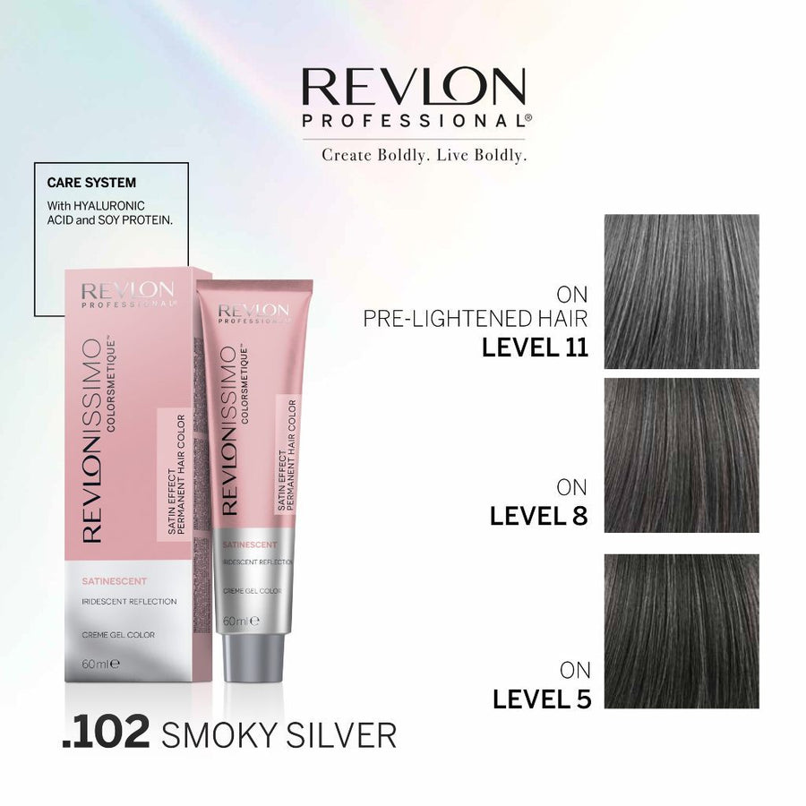 HairMNL Revlon Professional Satinescent Permanent Hair Color For Bleached Hair .102 Smoky Silver
