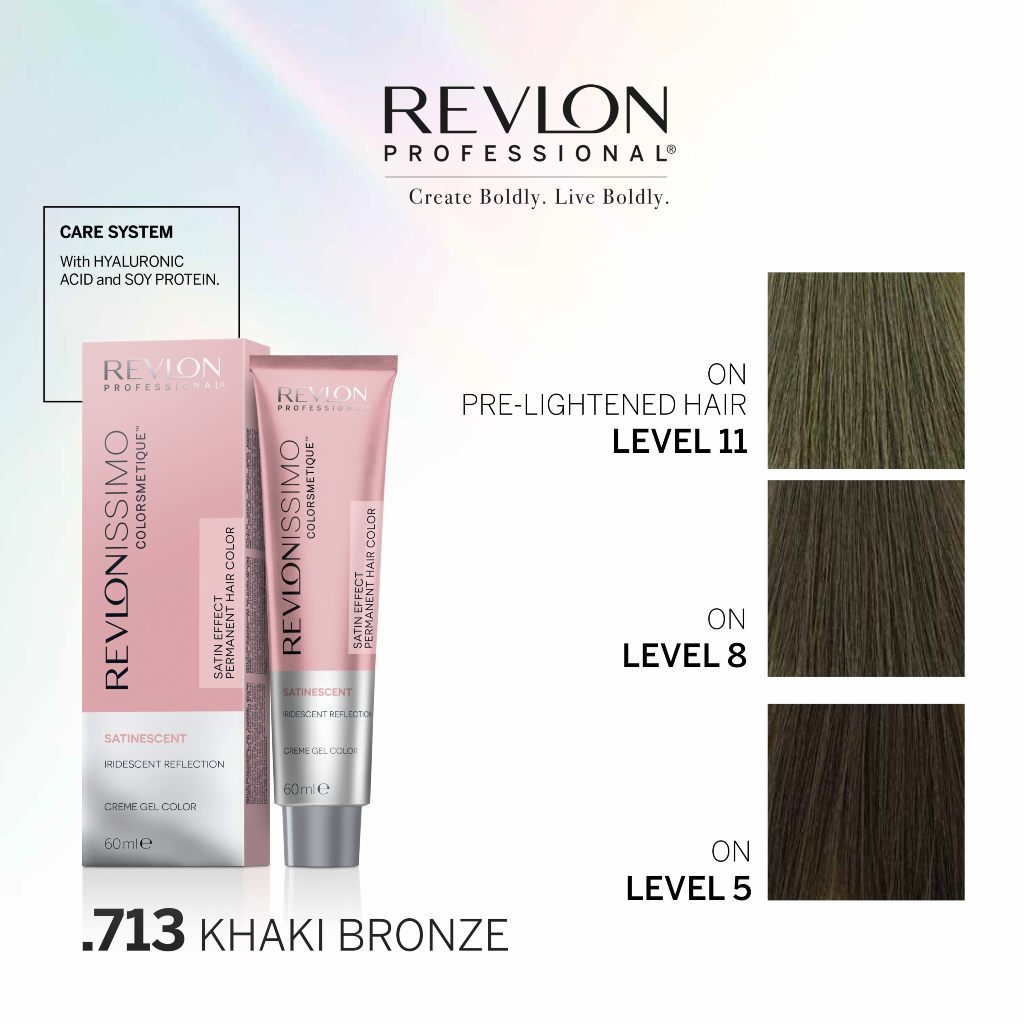 Revlon Professional Satinescent Permanent Hair Color For Bleached Hair .713 Khaki Bronze