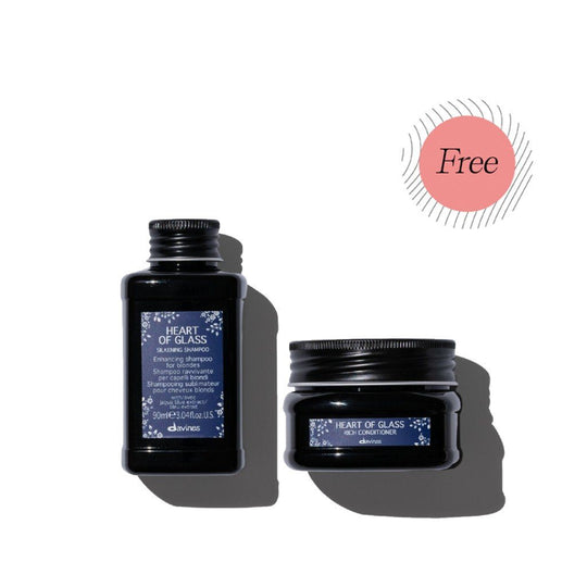 Promo FREE Davines Heart of Glass Travel-Size Silkening Shampoo 90ml & Rich Conditioner 90ml