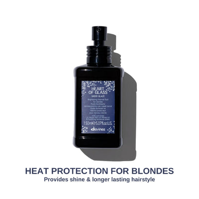 Davines Heart of Glass Sheer Glaze: Brightening Thermal Leave-On for Blonde Hair 150ml