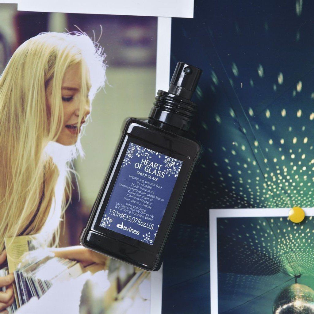 Davines Heart of Glass Sheer Glaze: Brightening Thermal Leave-On for Blonde Hair 150ml