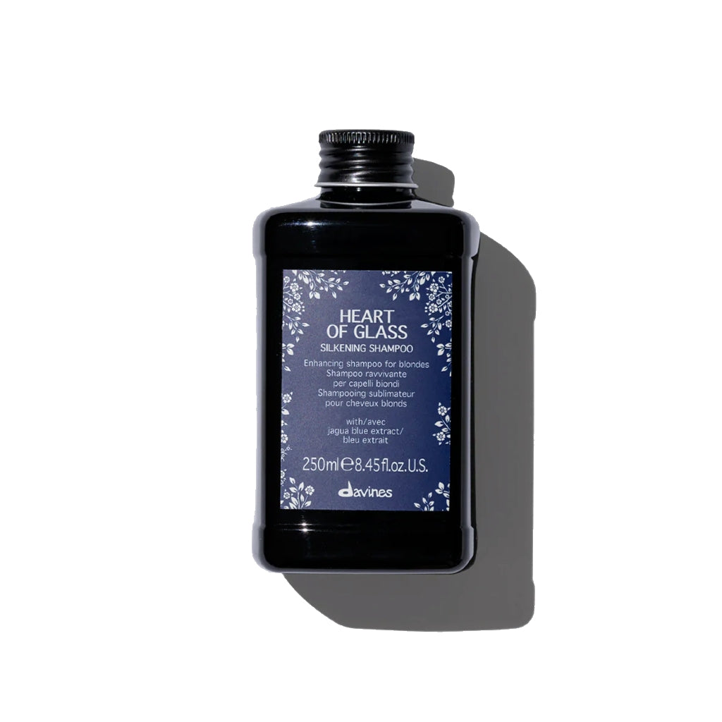Davines Heart of Glass Silkening Shampoo: Enhancing Blue Shampoo for Blonde Hair 250ml