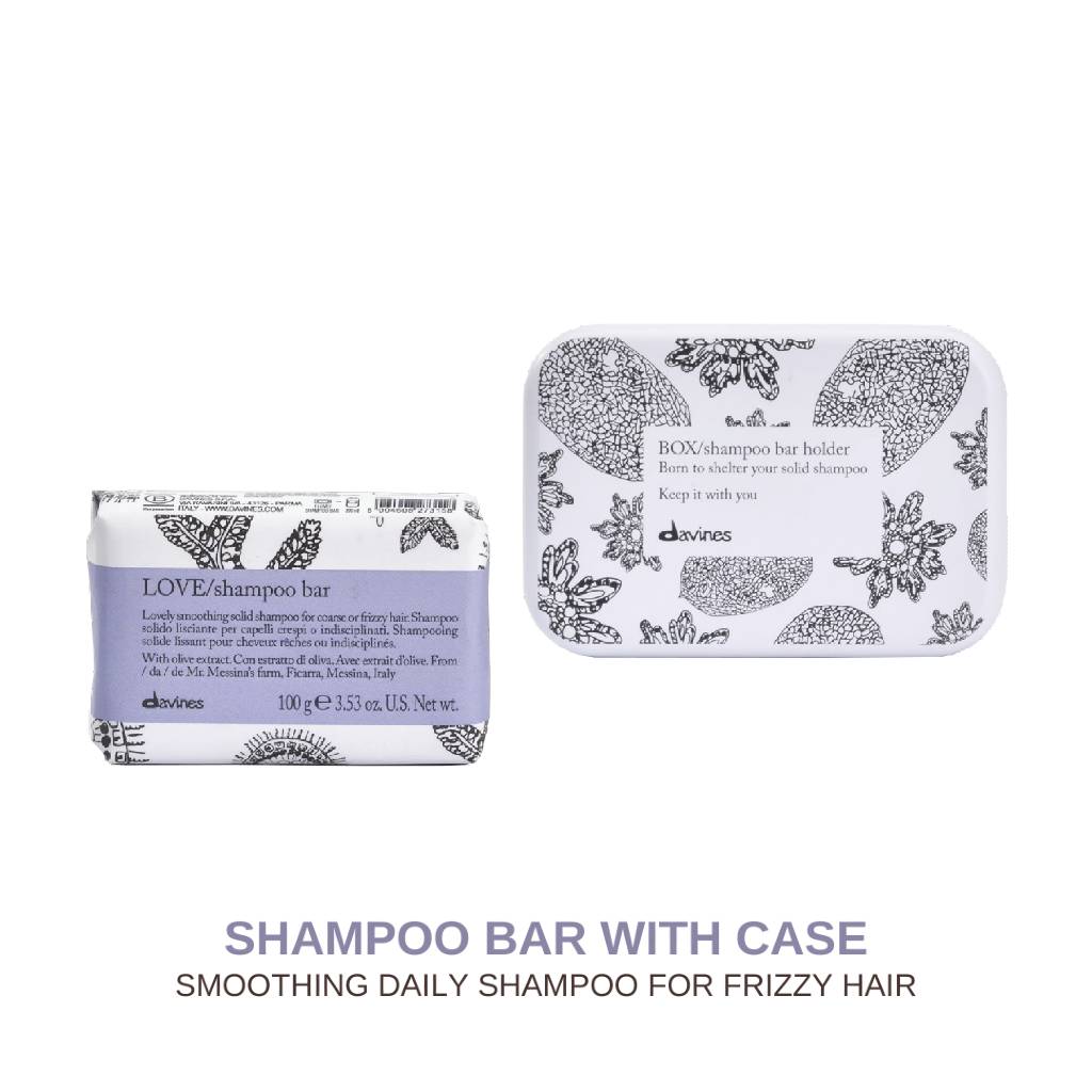 HairMNL Davines LOVE Shampoo Bar and Case: Smoothing Daily Shampoo Bar For Frizzy Hair