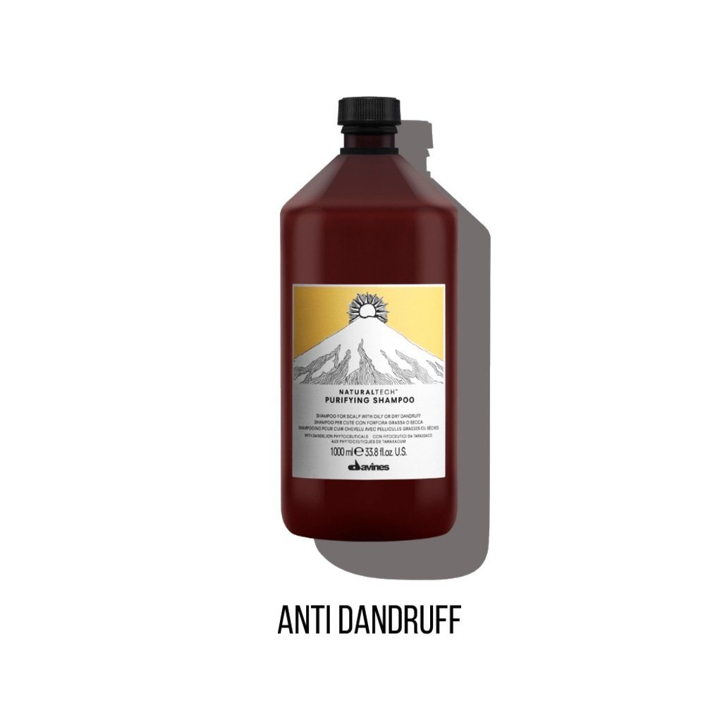 Davines Purifying Shampoo: For Oily or Dry Dandruff 1000ml
