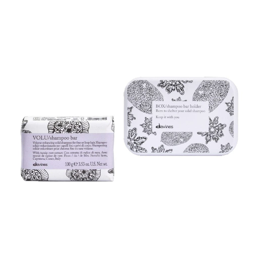 HairMNL Davines VOLU Shampoo Bar & Case: Volume Enhancing Solid Shampoo for Fine or Limp Hair