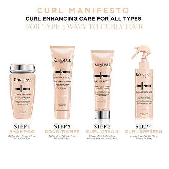 Kérastase Curl Manifesto Curl Enhancing Ritual for Wavy to Curly Hair