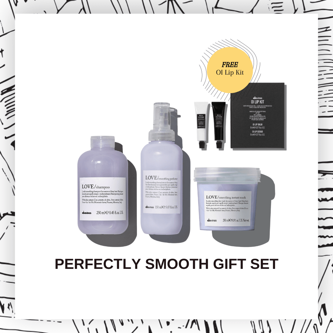 Davines LOVE Perfectly Smooth Holiday Gift Set Frizzy Hair Davines  HairMNL