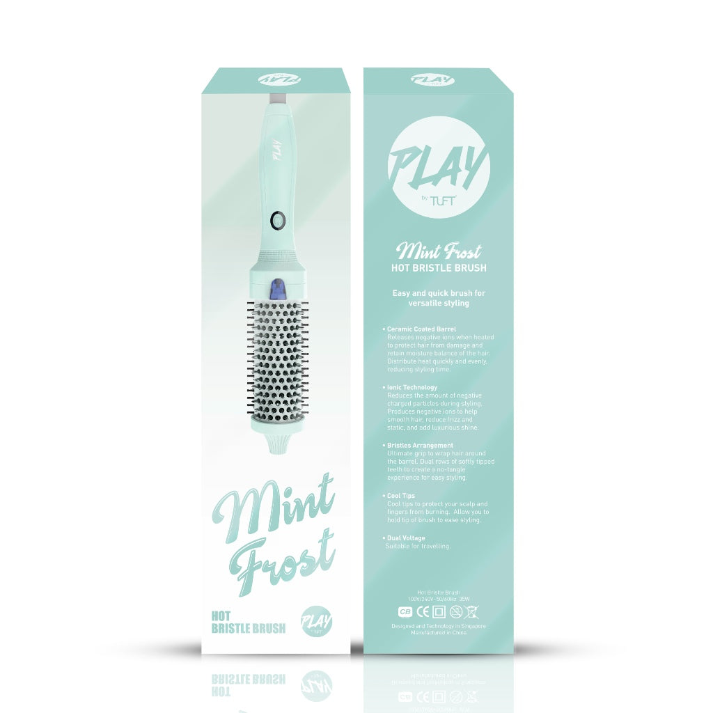PLAY BY TUFT Mint Frost Hot Bristle Brush Box