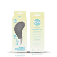 PLAY by TUFT Teezy Ezy Treatment Detangle Brush Foamy Yellow Box