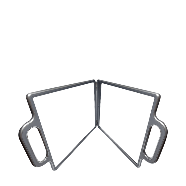 Double Mirror in Matte Silver