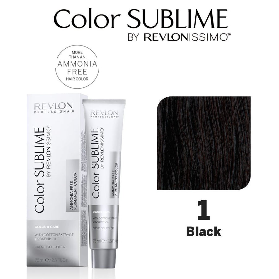 HairMNL Revlon Professional Color Sublime Ammonia Free Hair Color Tube - For Covering Greys 1 Black