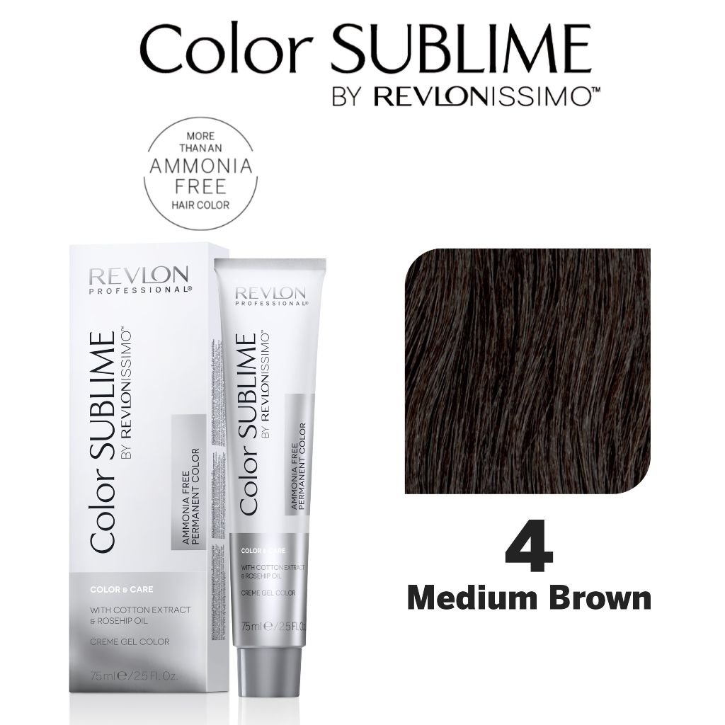 HairMNL Revlon Professional Color Sublime Ammonia Free Hair Color Tube - For Covering Greys 4 Medium Brown