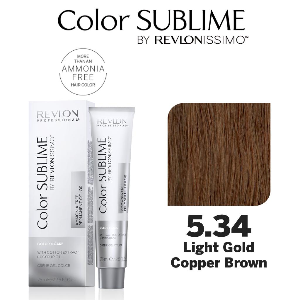HairMNL Revlon Professional Color Sublime Ammonia Free Hair Color Tube 5.34 Light Gold Copper Brown