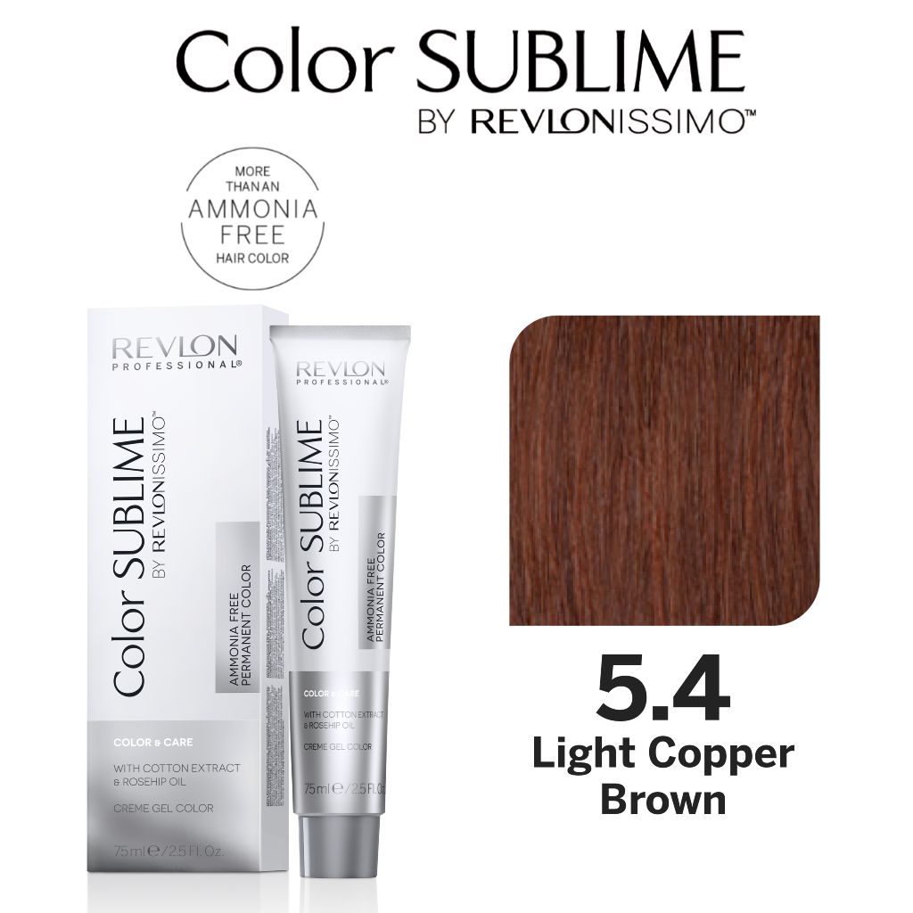 HairMNL Revlon Professional Color Sublime Ammonia Free Hair Color Tube - For Covering Greys 5.4 Light Copper Brown