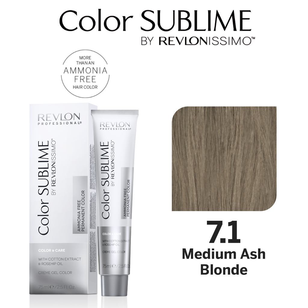 Revlon Professional Color Sublime Ammonia Free Hair Color Tube 7.1 Medium Ash Blonde
