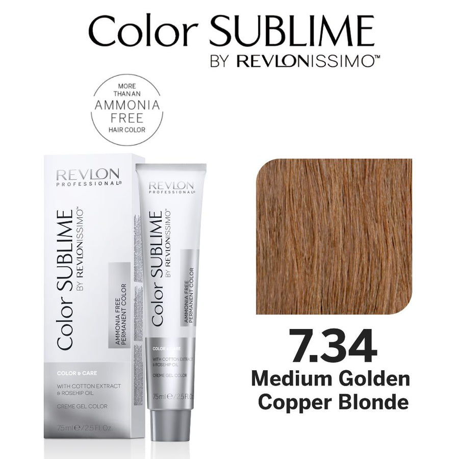 HairMNL Revlon Professional Color Sublime Ammonia Free Hair Color Tube 7.34 Medium Golden Copper Blonde
