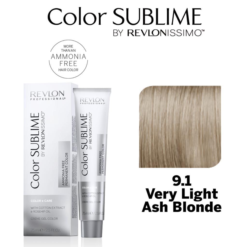 Revlon Professional Color Sublime Ammonia Free Hair Color Tube 9.1 Very Light Ash Blonde
